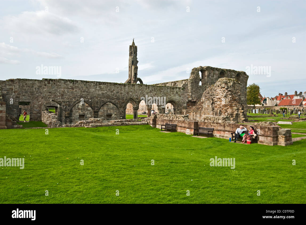 Las ruinas de la Catedral de San Andrés en Saint Andrews Fife Escocia Foto de stock