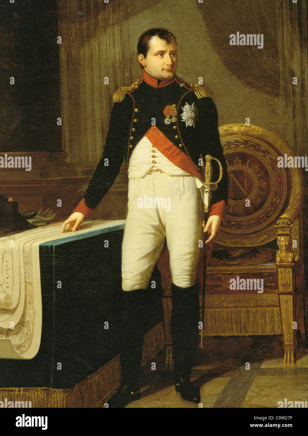 Napoleón Bonaparte (1769-1821) en el uniforme de un coronel de los soldados a caballo de la Guardia Imperial Foto de stock