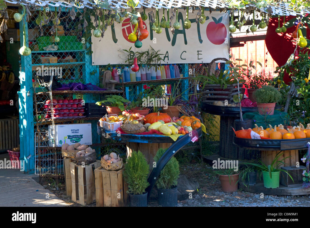 Producir stand en Vicksburg, Mississippi, Estados Unidos. Foto de stock