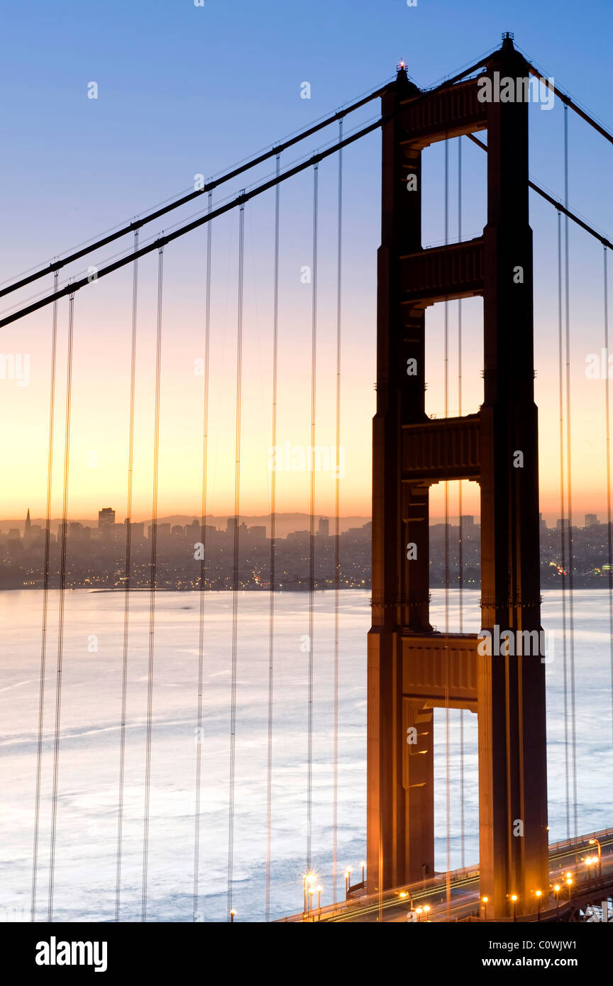 California, Estados Unidos, San Francisco, el Puente Golden Gate Foto de stock