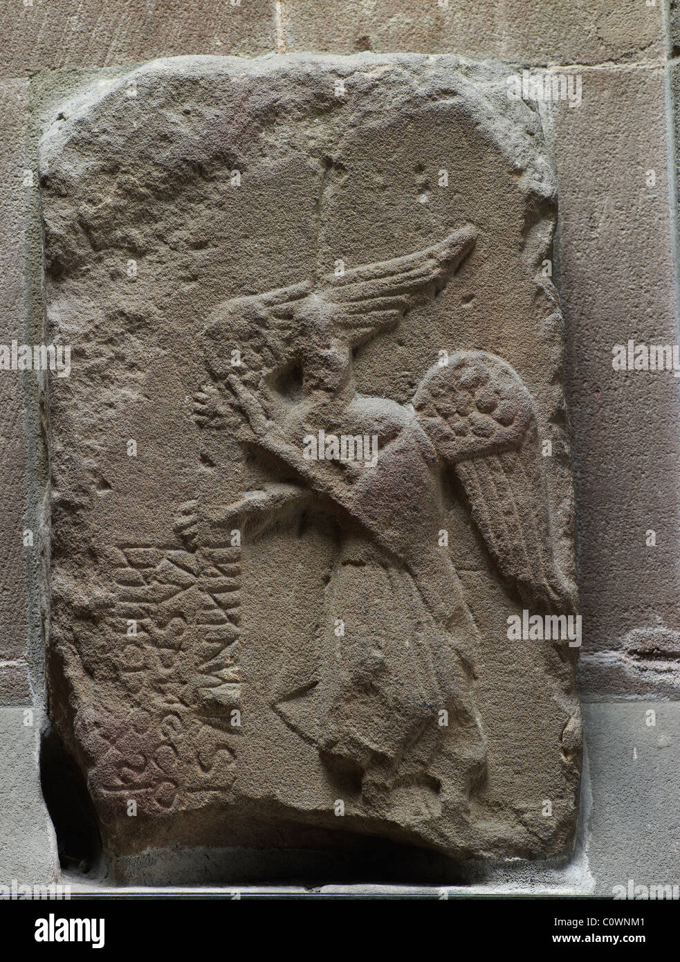 Catedral de Manchester angel piedra Foto de stock