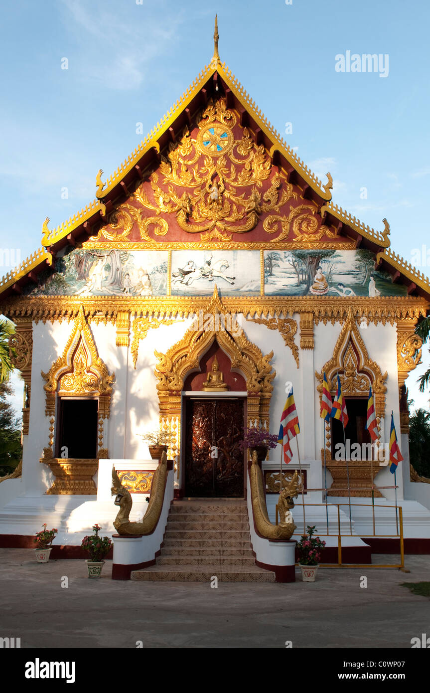 El templo principal, el templo de Wat Louang, Pakxe, Laos Foto de stock