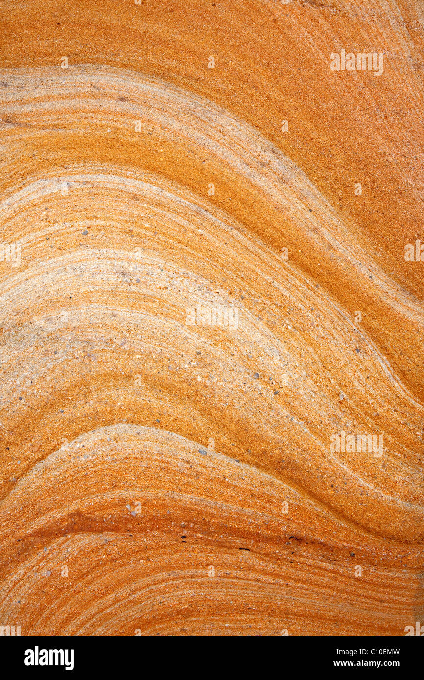 Patrones de roca a lo largo de la costa, el Parque Nacional Bundjalung, New South Wales, Australia Foto de stock