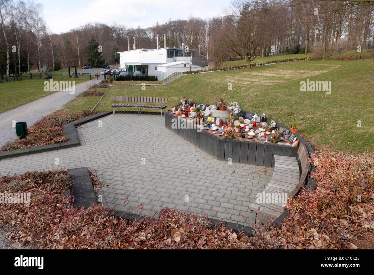 Campo Urn, el crematorio Rhine-Taunus Dachsenhausen, Renania-Palatinado, Alemania, Europa Foto de stock