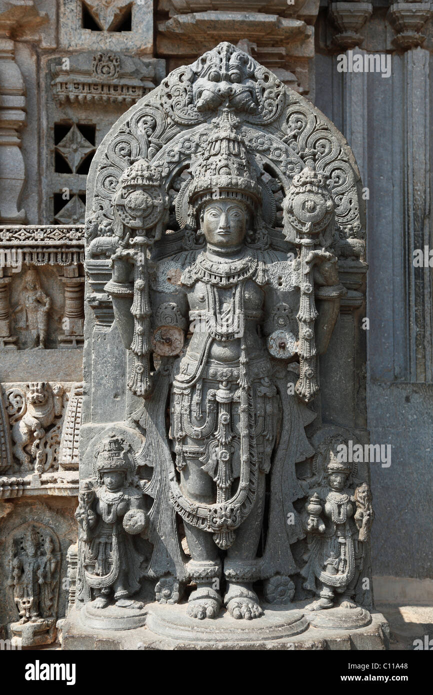 Templo Kesava, Keshava templo, estilo Hoysala Somnathpur, Somanathapura, Karnataka, India del Sur, India, Asia Meridional, Asia Foto de stock