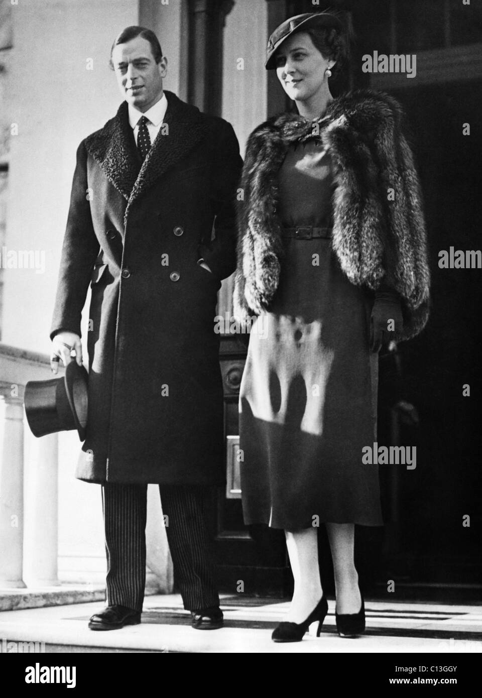 La familia real británica. Prince George, duque de Kent y la Princesa Marina, duquesa de Kent, Londres, Inglaterra, alrededor de finales de 1930. Foto de stock