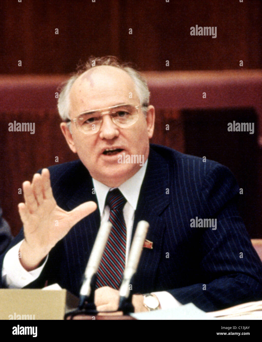 MIKHAIL Gorbachev durante su presidencia de la URSS Foto de stock