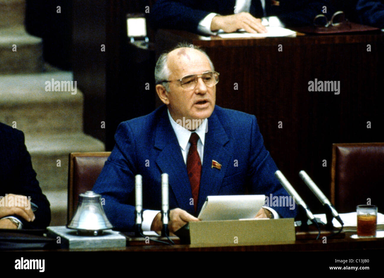 MIKHAIL Gorbachev durante su presidencia de la URSS Foto de stock