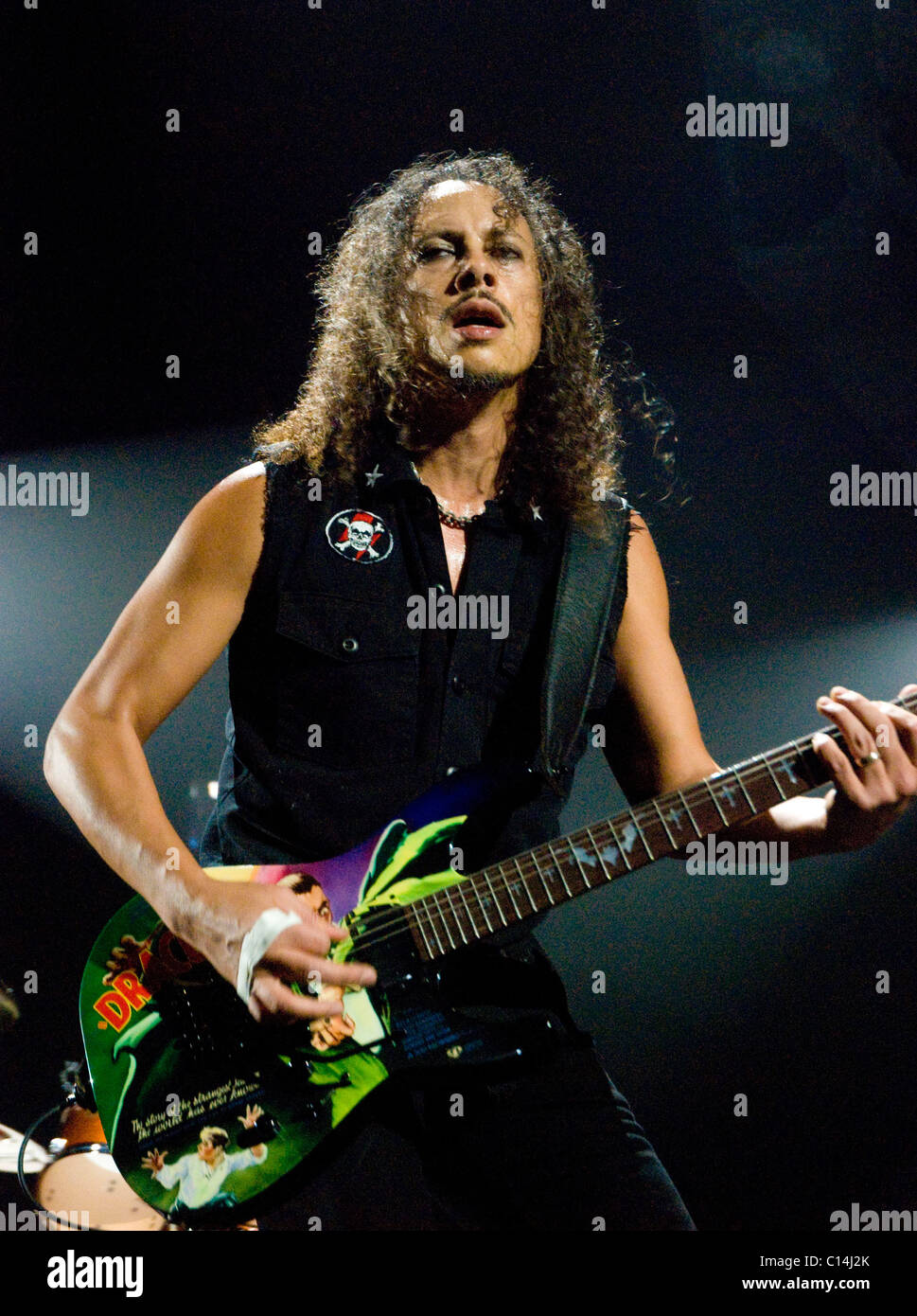 Kirk Hammett Metallica realiza en concierto en su monstruo magnético en