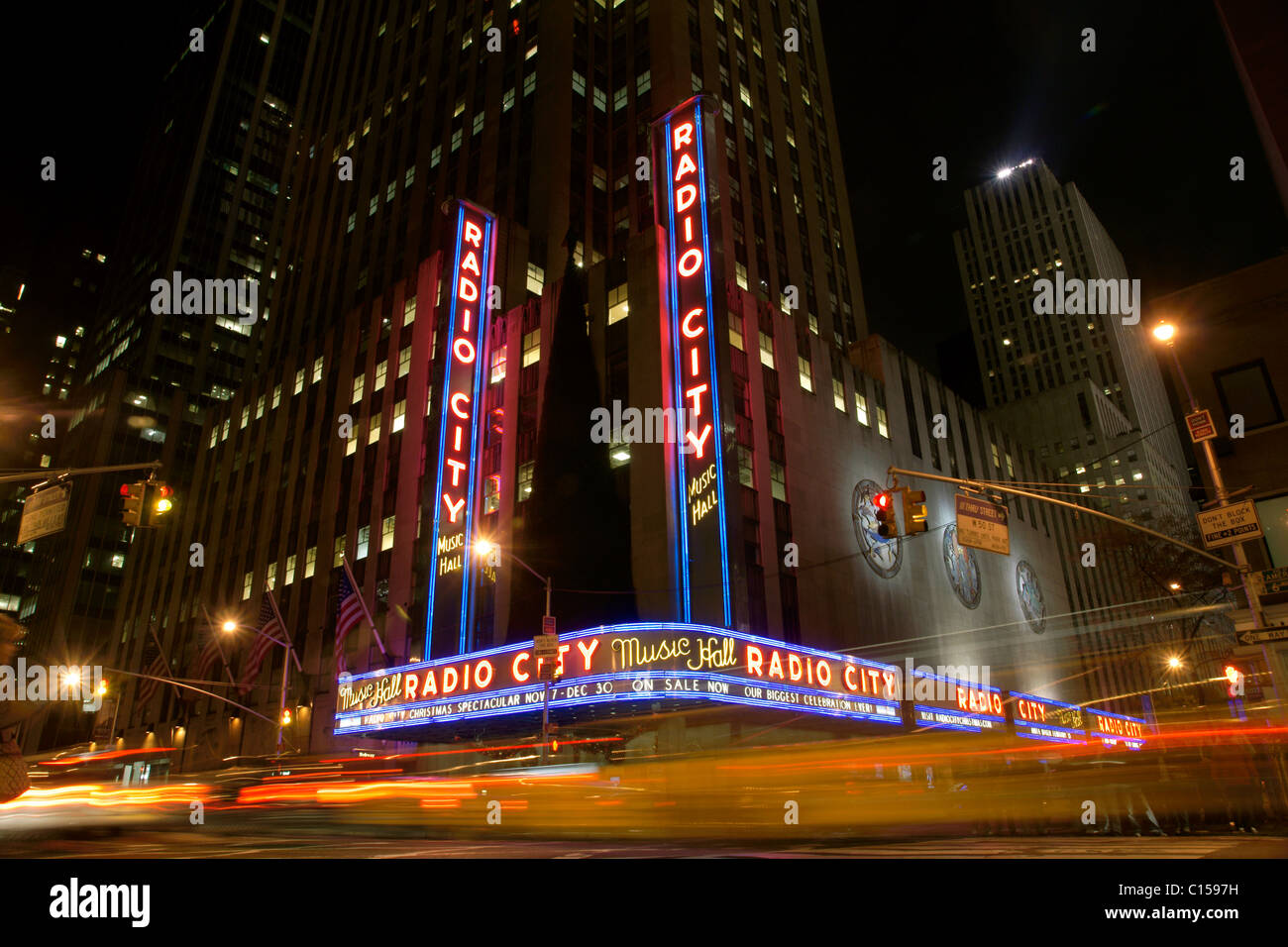 El Radio City Music Hall en Manhattan Foto de stock