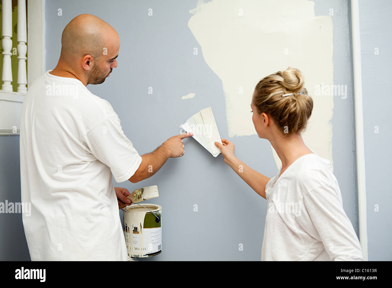 Par Pintar pared Foto de stock