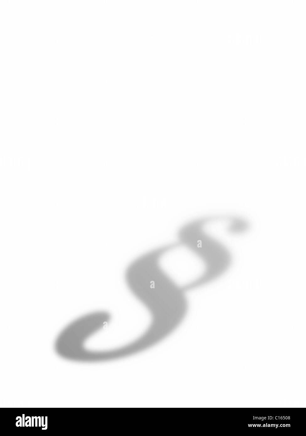 El signo de párrafo como una sombra Foto de stock