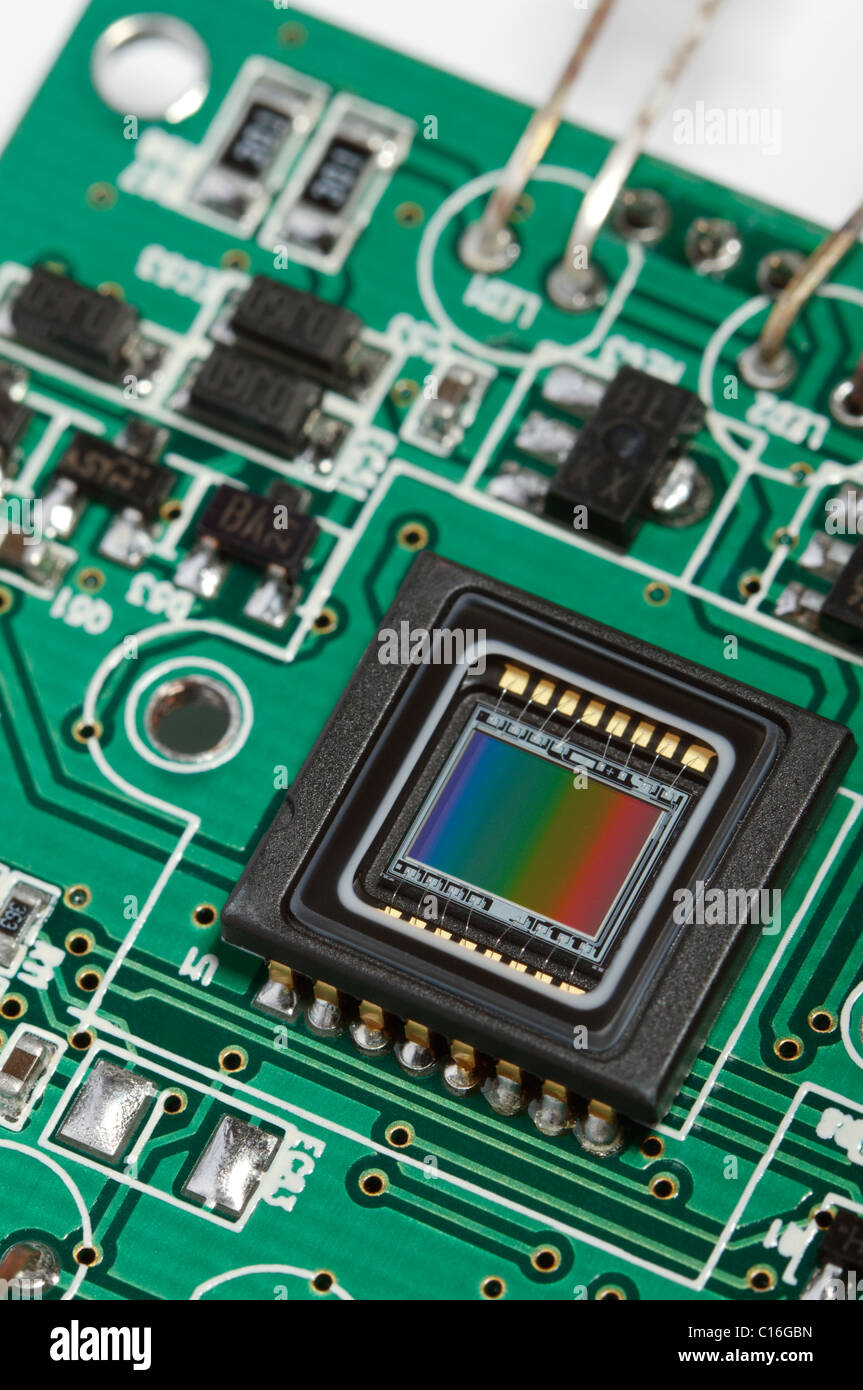 Sensor de imagen CCD Foto de stock