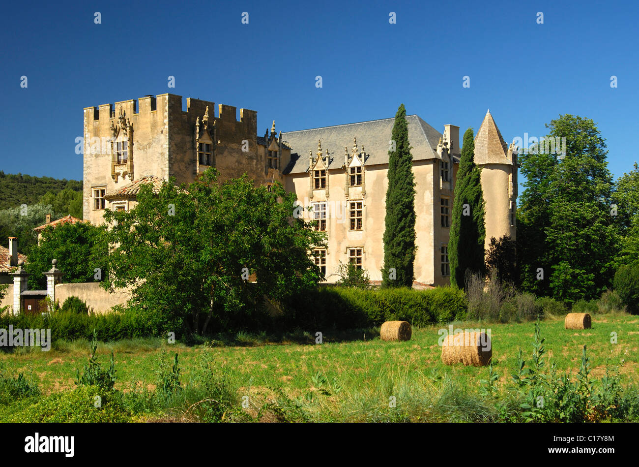 Castillo, Allemagne en Provence, Provenza, Francia, Europa Foto de stock