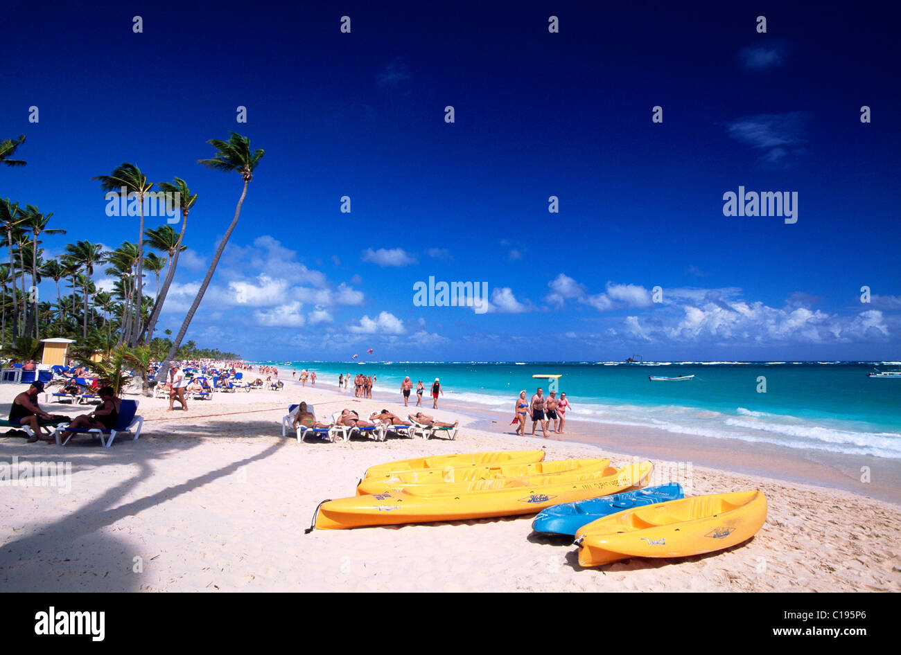 Cerca de playa Bávaro en Punta Cana, República Dominicana, El Caribe Foto de stock