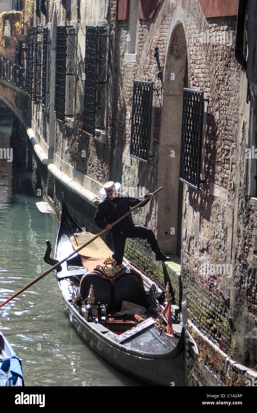 La góndola en Venecia, Italia Foto de stock