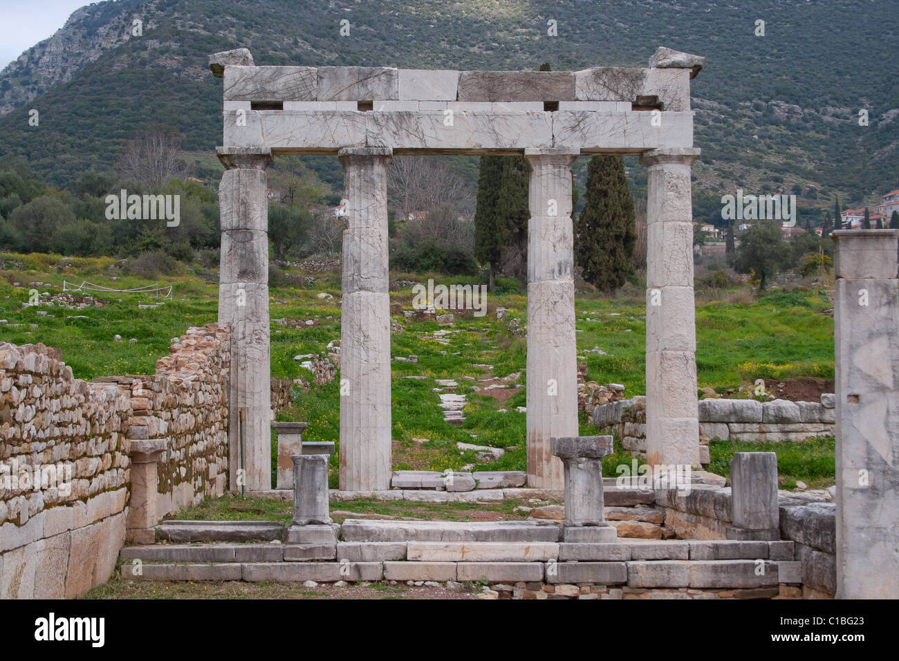 El griego antiguo estadio gate en Mesenia, Grecia Fotografía de stock