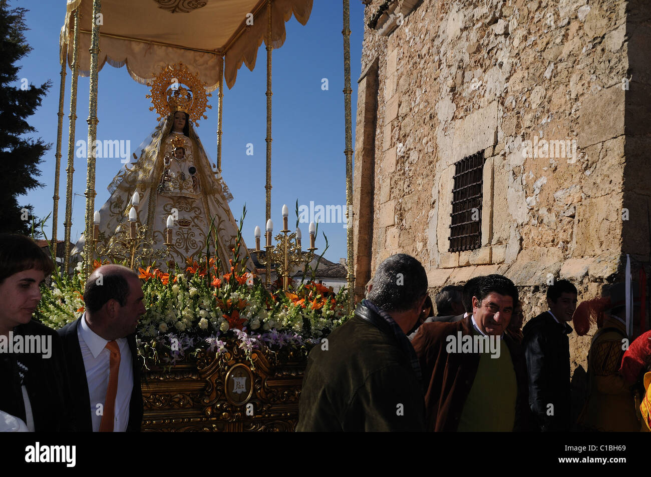 Fiesta ' LA SOLDADESCA - Batalla de Lepanto ' ( 1571 ) MAZUECOS ( ) La Alcarria de Guadalajara. Castilla-la Mancha.ESPAÑA Foto de stock