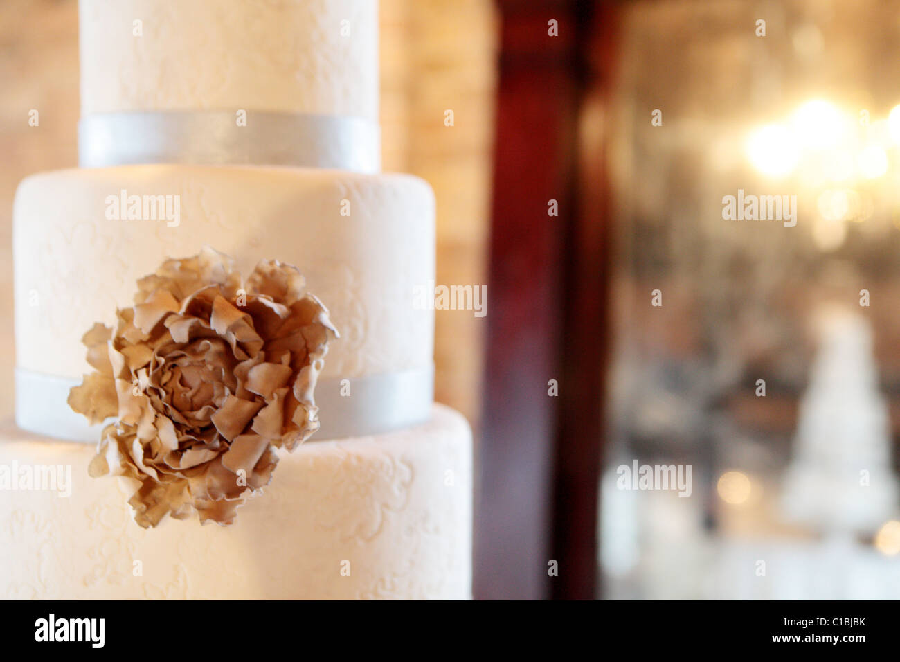 Pastel de boda elegante dulce gourmet tortas chef sofisticados Foto de stock