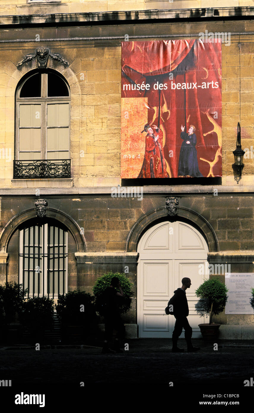 Francia, Cote d'Or, Dijon, el museo de Bellas Artes casas en el palacio de los duques de Borgoña Foto de stock