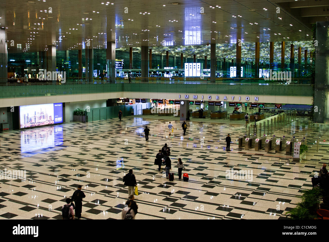 Terminal del Aeropuerto de Changi. Foto de stock