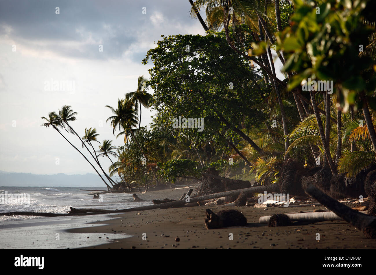 La aislada playa de la punta del Banco en el suroeste de Costa Rica Foto de stock