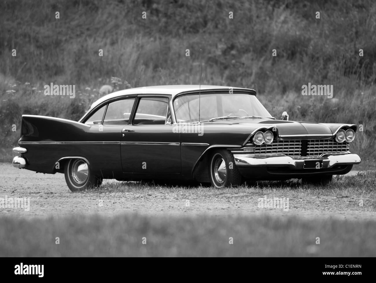Coche clásico americano. Plymouth Fury Belvedere 1958. Foto de stock