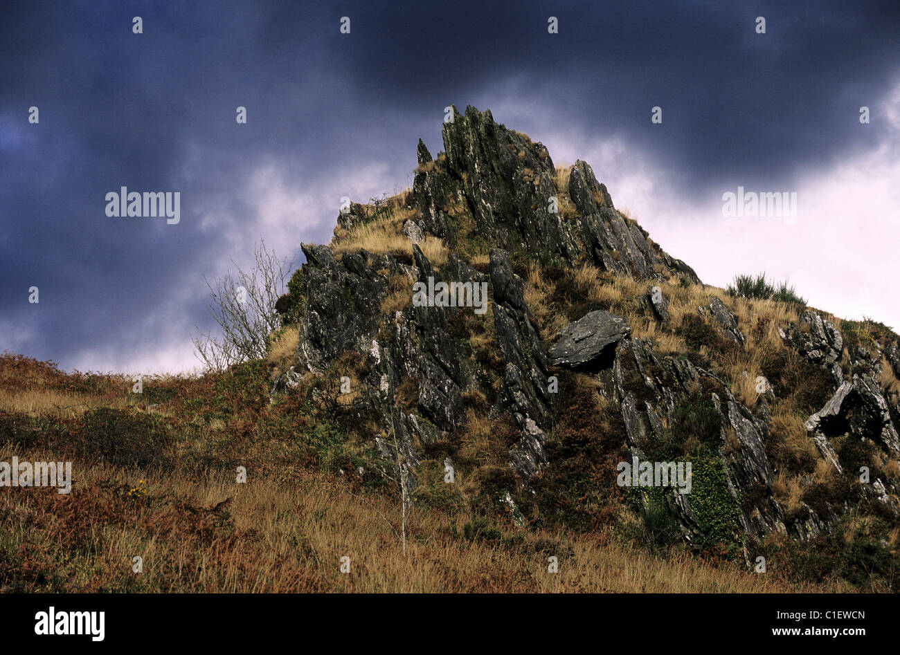 Francia, Finisterre, montajes, Arree Trevezel rock Foto de stock
