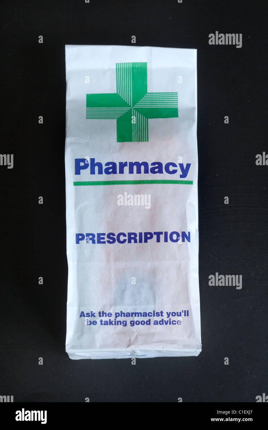 Paquete de prescripción médica Foto de stock