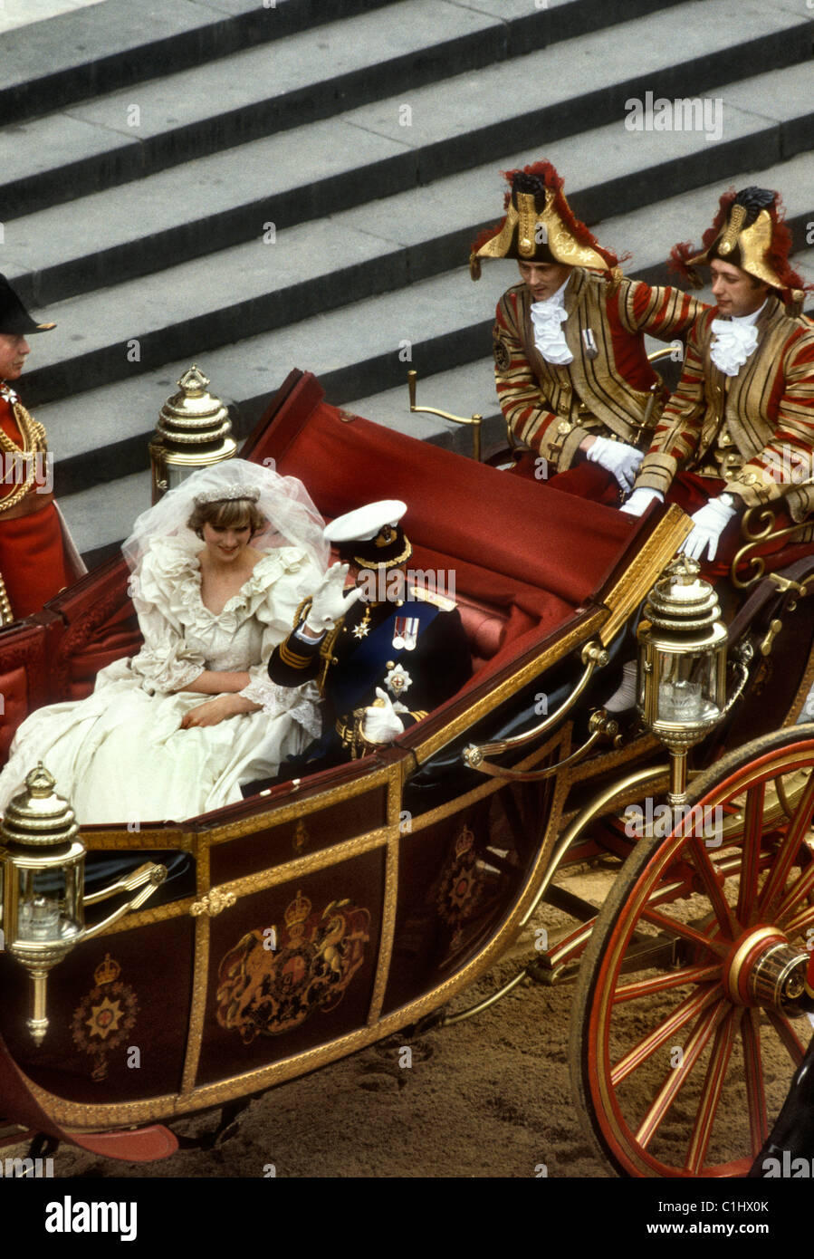 Boda Real del príncipe Carlos y Lady Diana Spencer Foto de stock