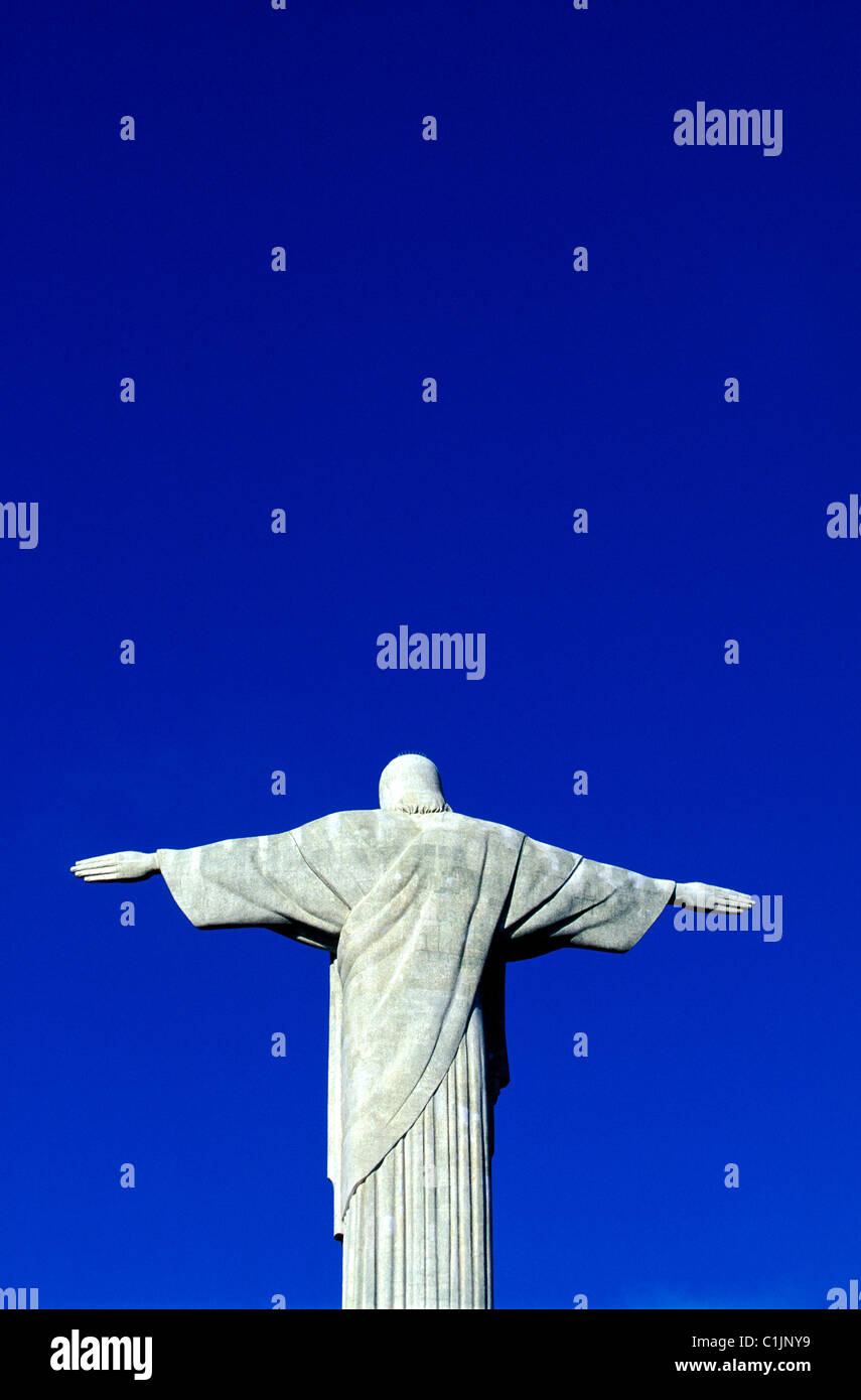 Brasil Rio de Janeiro Monte Corcovado Cristo Redentor (Oh Cristo Redentor) por los arquitectos Heitor da Silva Costa & Paul Foto de stock