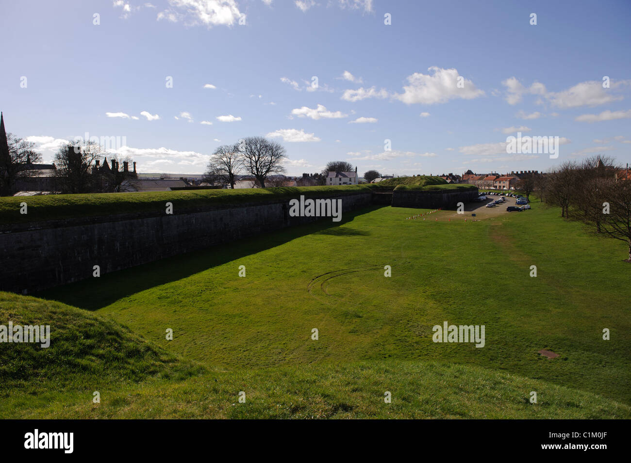 Las murallas de la ciudad de Berwick upon Tweed Foto de stock