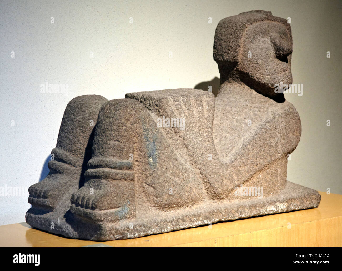 Chac Mool dios maya de la lluvia Museo Antropológico de la Ciudad de México Fotografía de stock