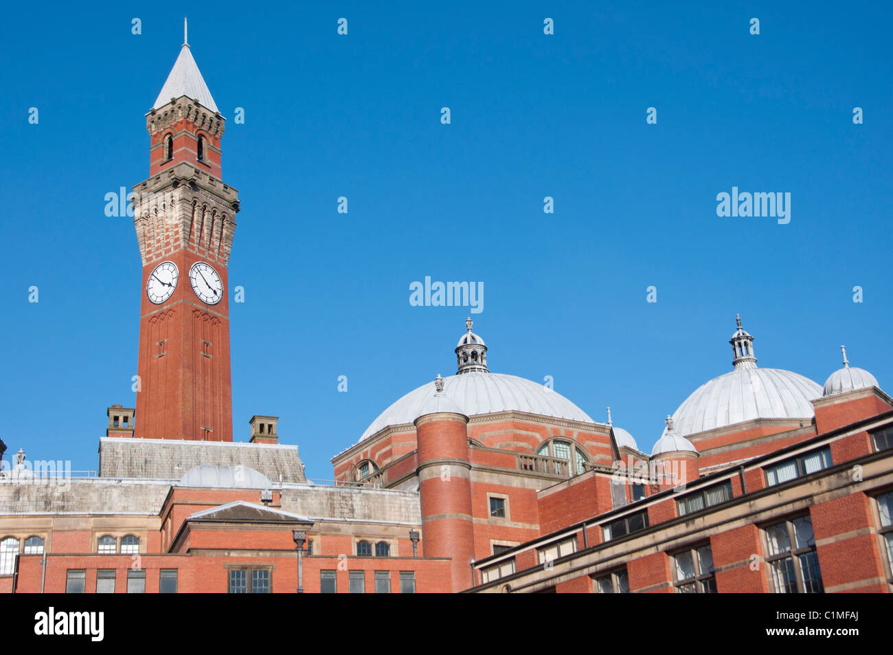 Joseph Chamberlain Memorial Clock Tower en corte del Canciller de la Universidad de Birmingham. Inglaterra. Foto de stock