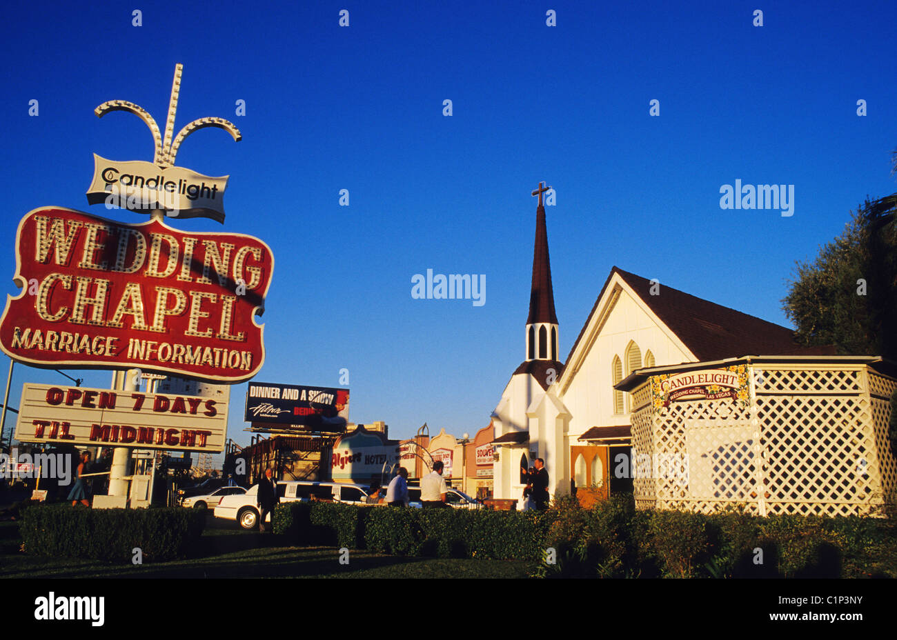 Estados Unidos, Nevada, Las Vegas, iglesia para bodas express de Las Vegas  Boulevard Fotografía de stock - Alamy