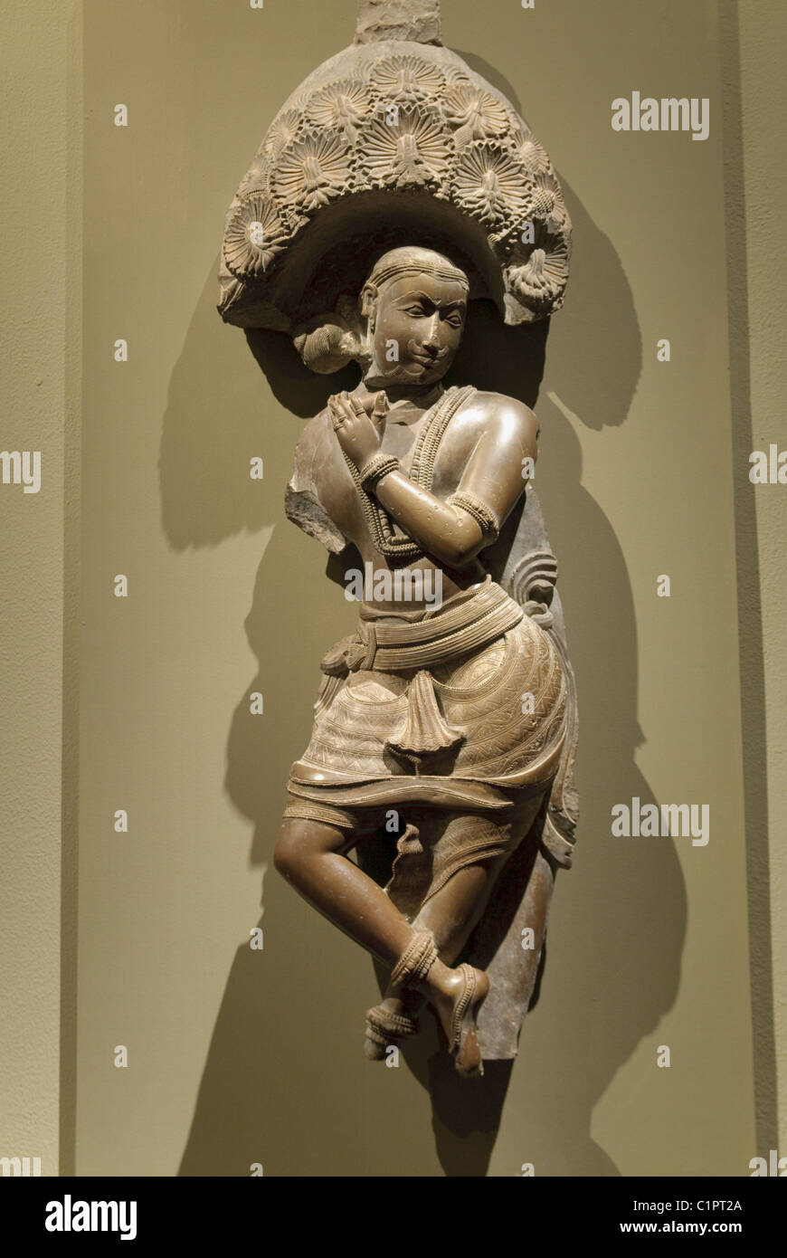 Músico, Celeste (Gandharva), del siglo XI; la India, Foto de stock