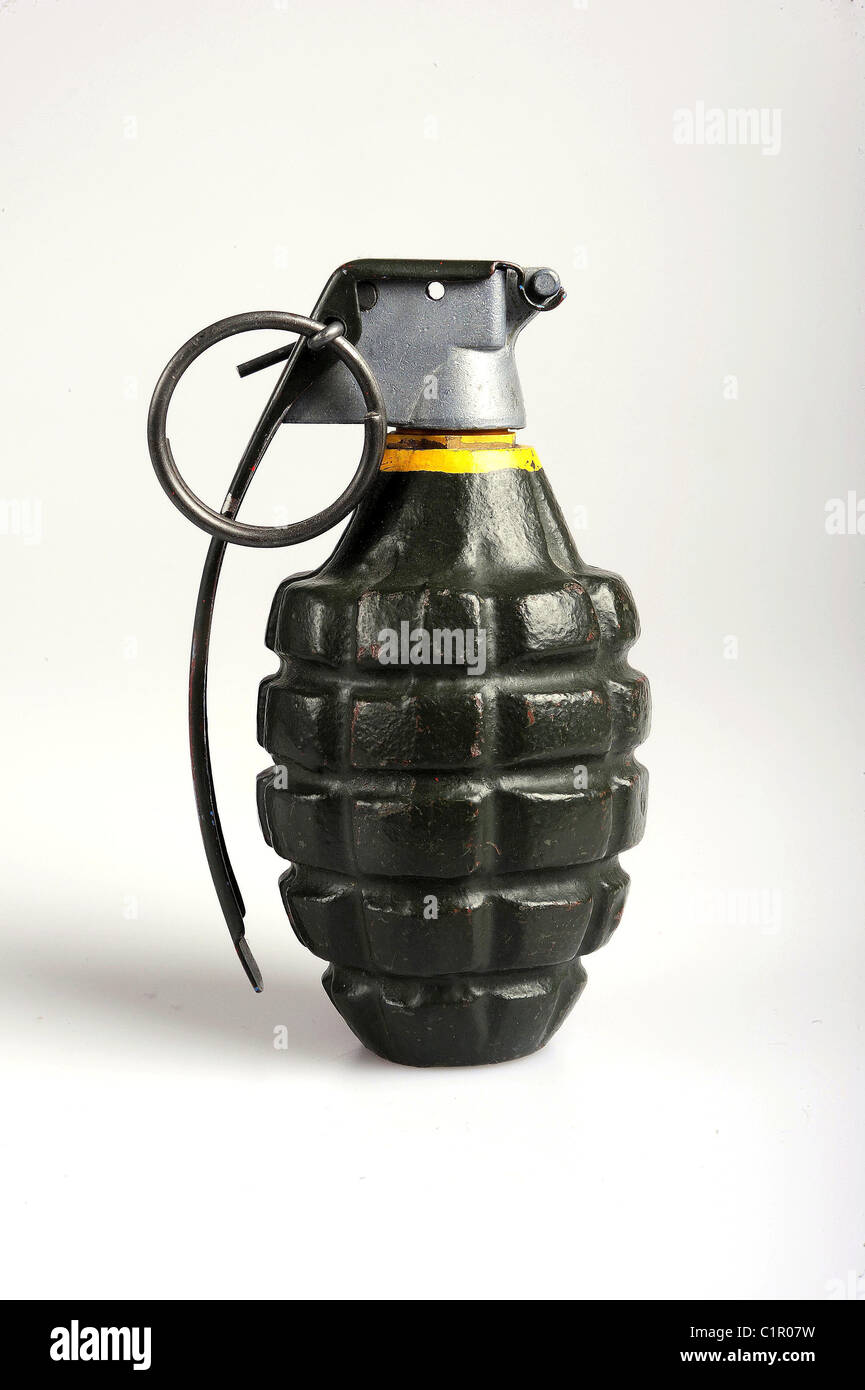 Una granada de piña americana. Foto de stock