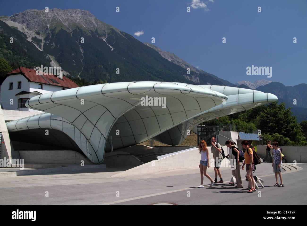 Estación de Ferrocarril Hungerburgbahn, cumbre stararchitect diseñada por Zaha Hadid, Innsbruck. Foto de stock