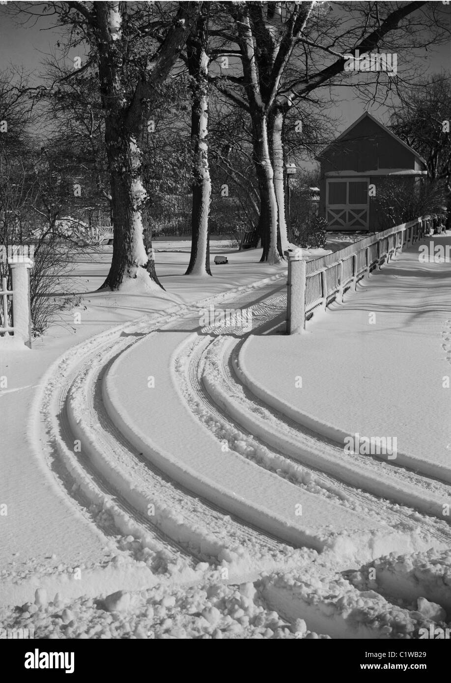Alquiler de pistas de nieve Foto de stock