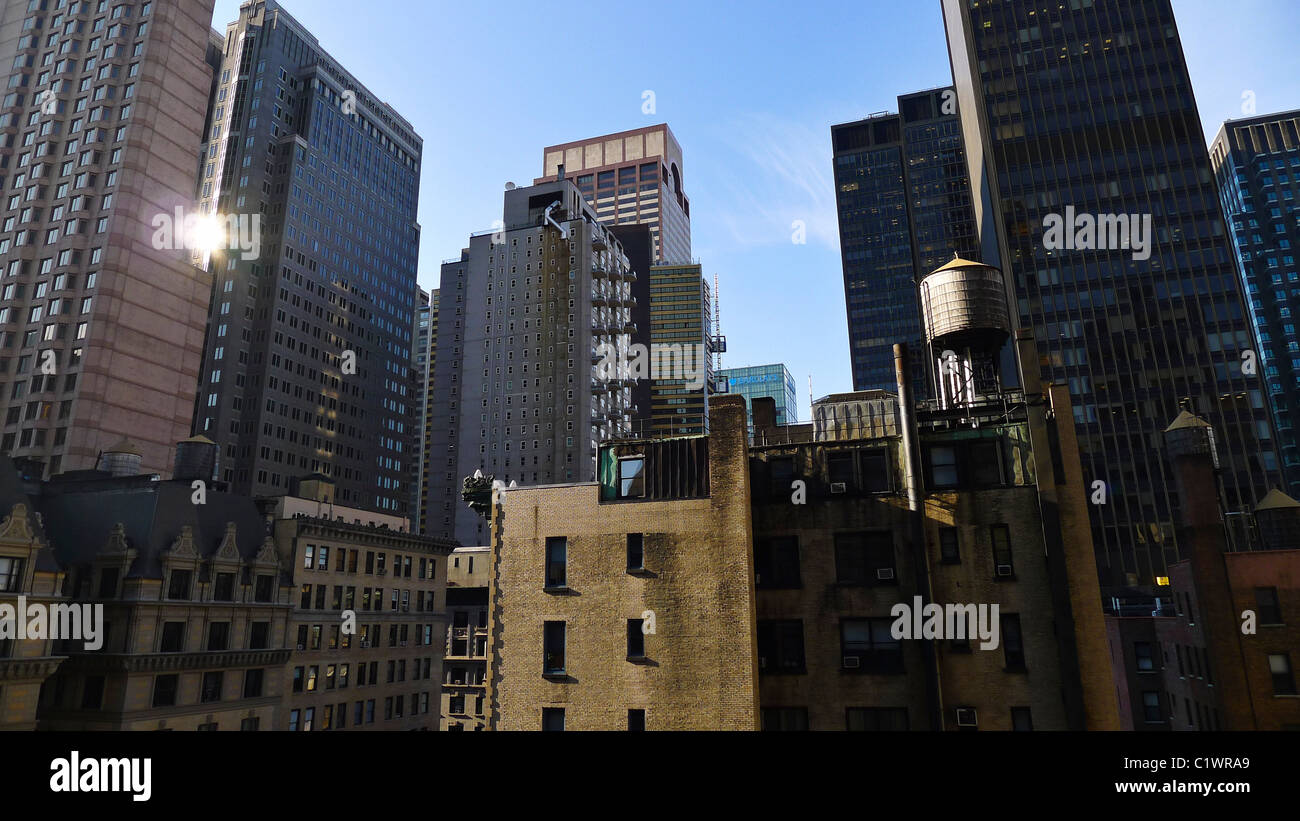 Las ciudades americanas, la arquitectura de la ciudad de Nueva York, EE.UU.. Foto de stock