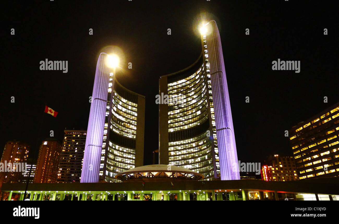 Las ciudades canadienses, el Ayuntamiento de Toronto, Ontario, Canadá. Foto de stock