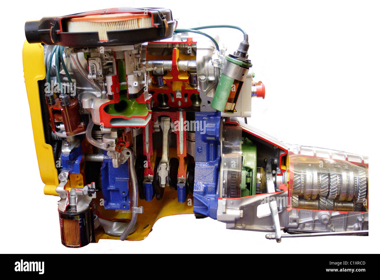 KeepDo Motor de combustión interna, modelo de motor, 4 cilindros, metal,  motor de coche, maqueta, motor de cuatro tiempos, motor de gasolina de 12  cc