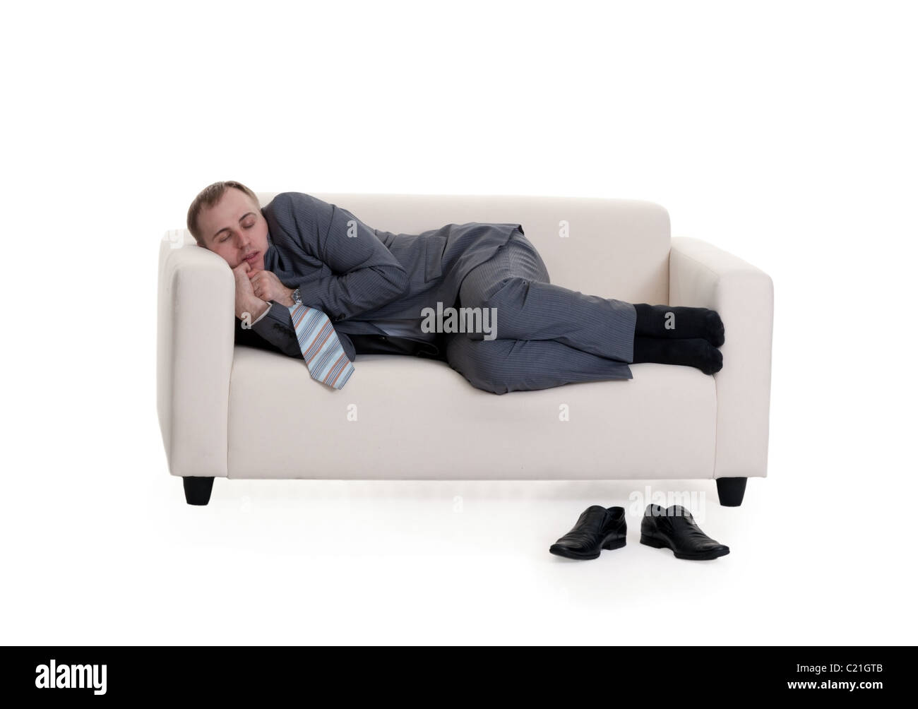 Dormir con los zapatos puestos Imágenes recortadas de stock - Alamy