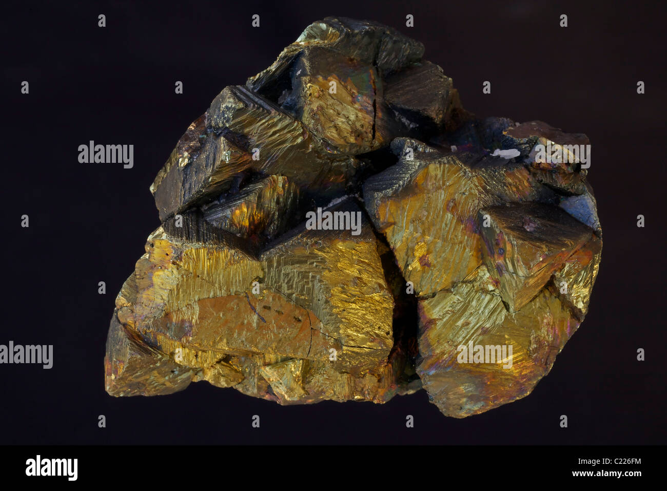 Chalcopyrite - Perú - Anticona Mina - El distrito de Morococha, Provincia de Yauli (departamento de Junín, el principal mineral de cobre Foto de stock