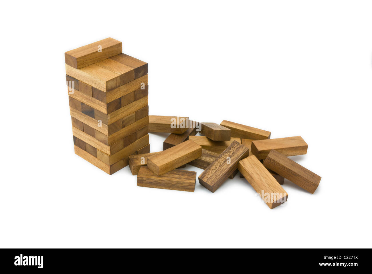 Bloque de madera Jenga game Fotografía de stock - Alamy