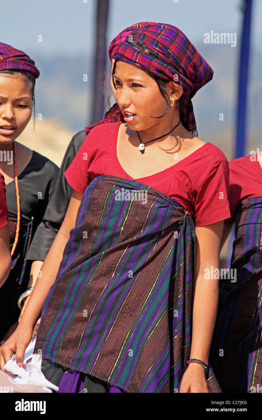 Mujer Singpho en Namdapha Eco Festival Cultural, Miao, Arunachal Pradesh, India Foto de stock