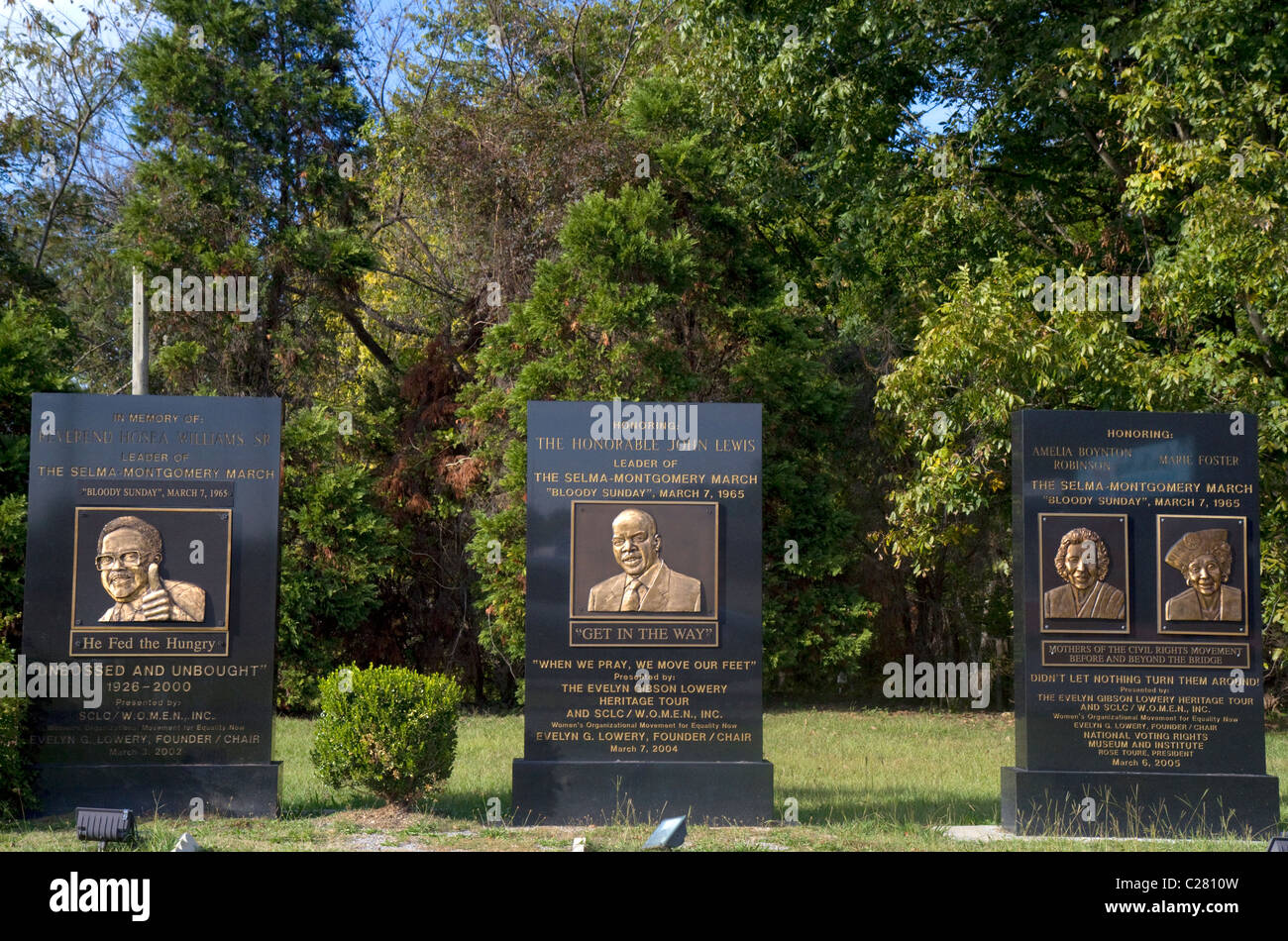 Memorial de los derechos civiles en Selma, Alabama, Estados Unidos. Foto de stock