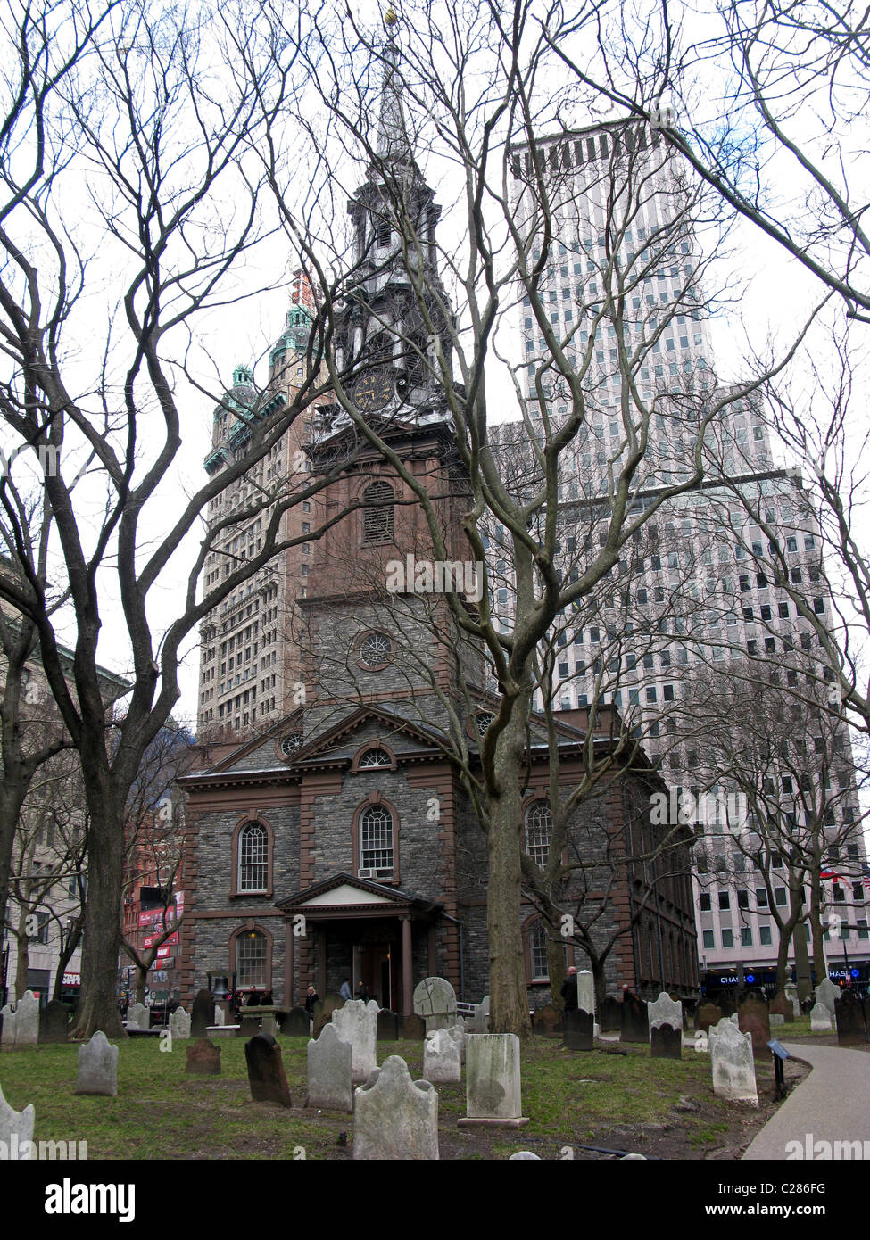La capilla de San Pablo, Manhattan, Ciudad de Nueva York, Estados Unidos Foto de stock