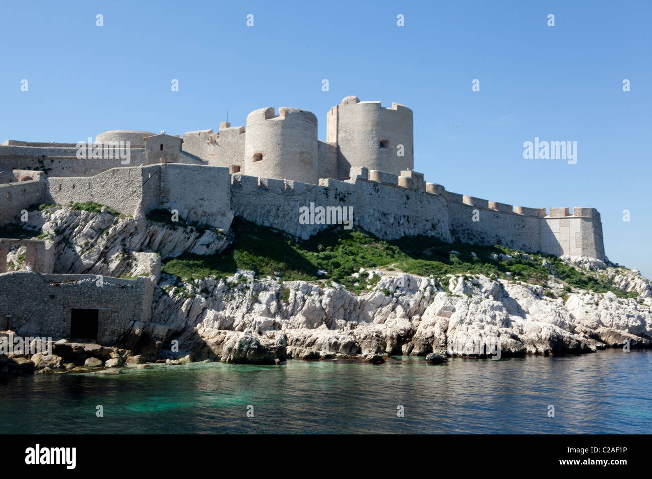 Bahía de Marsella : Chateau d'if (1531) Foto de stock
