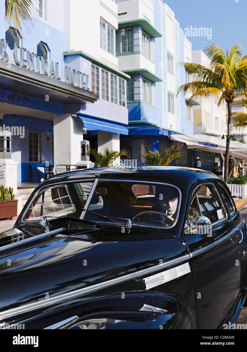 Buick icónico gángster, South Beach, Miami Foto de stock